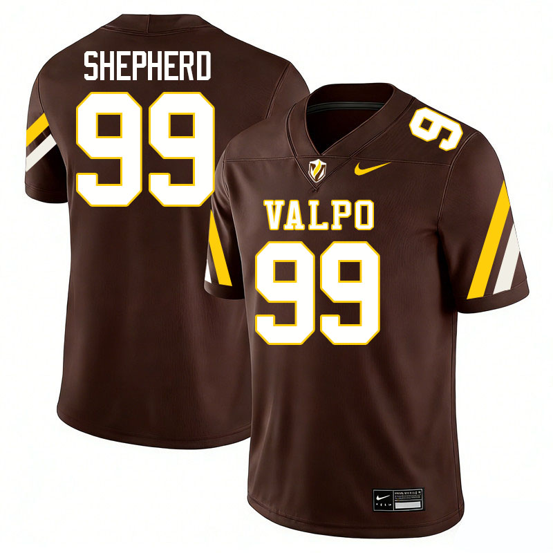 Valparaiso Beacons #99 Liam Shepherd College Football Jerseys,Uniforms-Brown